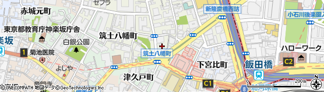 東京都新宿区筑土八幡町1周辺の地図