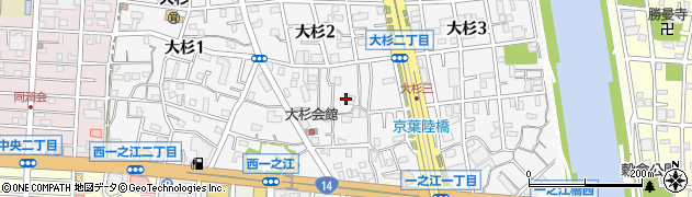 東京都江戸川区大杉2丁目19-3周辺の地図