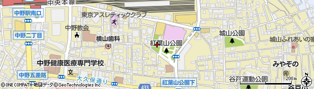 東京都中野区中野2丁目6周辺の地図