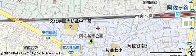 東京都杉並区阿佐谷南3丁目47周辺の地図