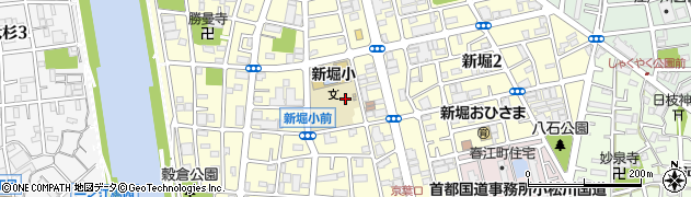 東京都江戸川区新堀周辺の地図