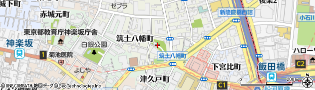 筑土八幡神社周辺の地図