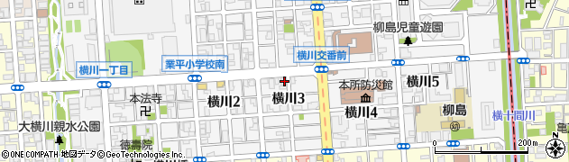 東京都墨田区横川周辺の地図