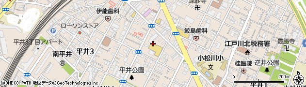 東京都江戸川区平井2丁目25周辺の地図