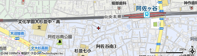 東京都杉並区阿佐谷南3丁目43周辺の地図