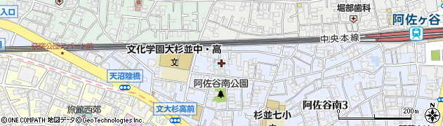 東京都杉並区阿佐谷南3丁目47-24周辺の地図