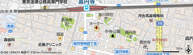 オーケー高円寺店周辺の地図