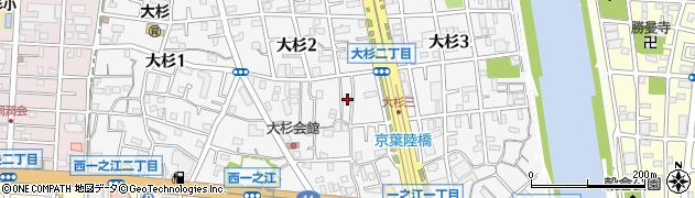 東京都江戸川区大杉2丁目18周辺の地図