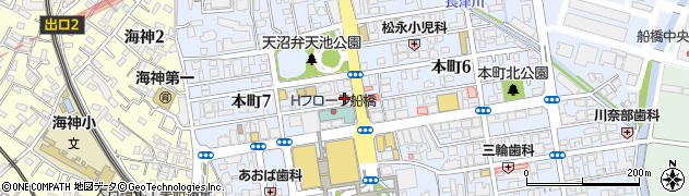 千葉銀行船橋北口支店 ＡＴＭ周辺の地図