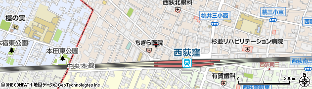 ポニークリーニング　西荻伏見通り店周辺の地図