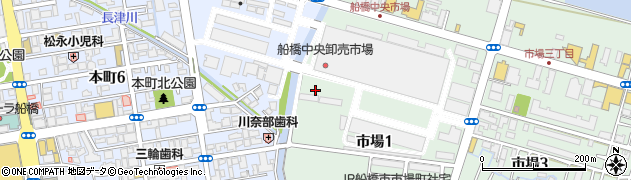 厚生水産株式会社　船橋中央卸売市場冷蔵倉庫周辺の地図
