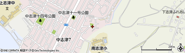 中志津十号公園周辺の地図