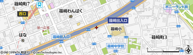 東京都江戸川区篠崎町周辺の地図
