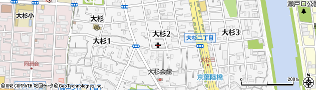 東京都江戸川区大杉2丁目4-20周辺の地図