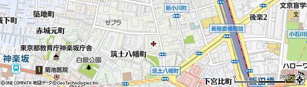 東京都新宿区筑土八幡町3周辺の地図