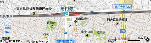 株式会社ミニミニ城西　高円寺店周辺の地図