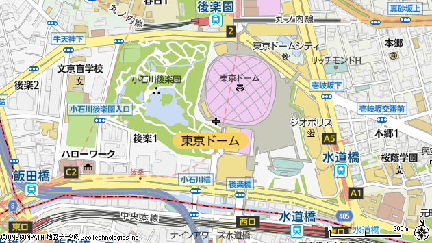 〒112-0004 東京都文京区後楽の地図