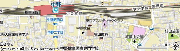 東京都中野区中野2丁目12-4周辺の地図