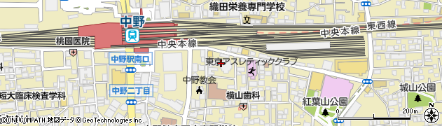東京都中野区中野2丁目12周辺の地図