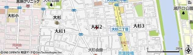 東京都江戸川区大杉2丁目4-14周辺の地図