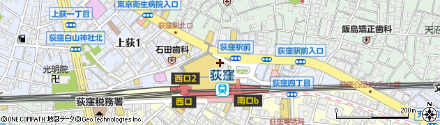 ほけんの窓口　荻窪北口駅前店周辺の地図