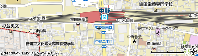 三菱ＵＦＪ信託銀行中野支店周辺の地図