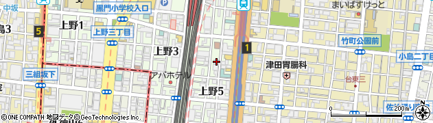 東京都台東区上野5丁目16-15周辺の地図