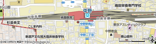 宝島２４中野店周辺の地図
