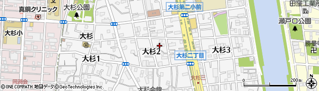 東京都江戸川区大杉2丁目14周辺の地図