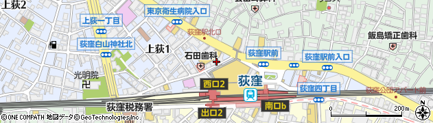 松屋 荻窪西口店周辺の地図