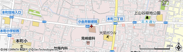 小金井郵便局周辺の地図