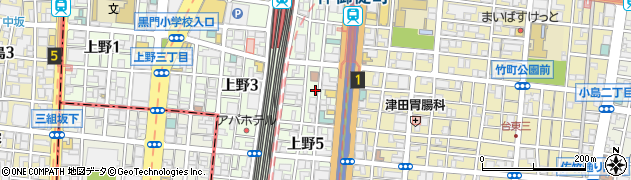 東京都台東区上野5丁目16-13周辺の地図