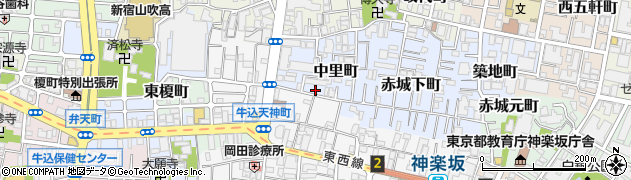 東京都新宿区中里町10周辺の地図