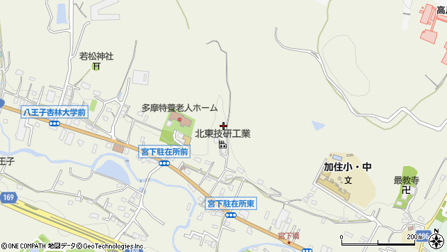 〒192-0005 東京都八王子市宮下町の地図