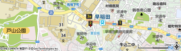 ビーム早稲田周辺の地図