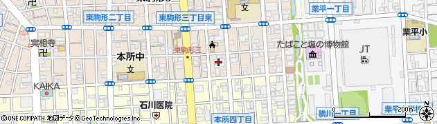 中ノ郷信用組合　本部周辺の地図