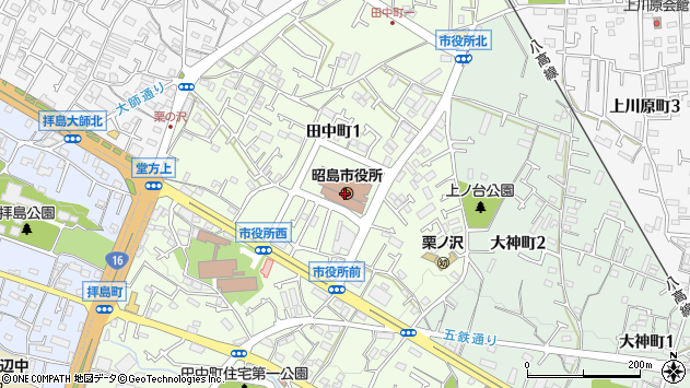 〒196-0000 東京都昭島市（以下に掲載がない場合）の地図