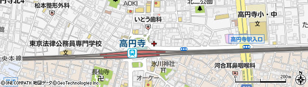 ホテルアークタワー高円寺周辺の地図