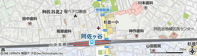 三田製麺所阿佐ヶ谷店周辺の地図