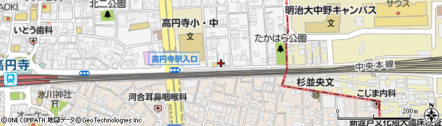 高円寺自転車集積所周辺の地図