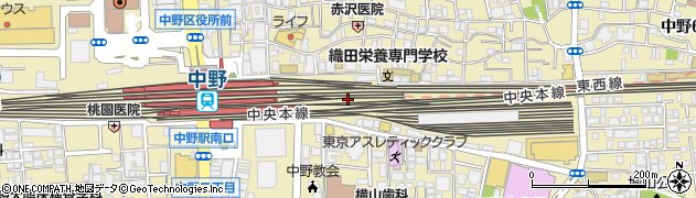 東京都中野区中野周辺の地図