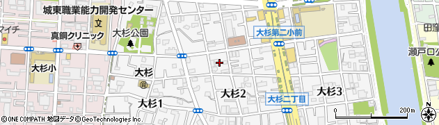 東京都江戸川区大杉2丁目5周辺の地図