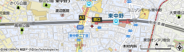 みんなの薬局　東中野駅前店周辺の地図