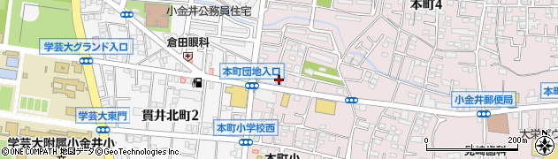 読売新聞小金井販売所周辺の地図