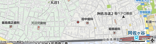 東京都杉並区阿佐谷北2丁目25周辺の地図