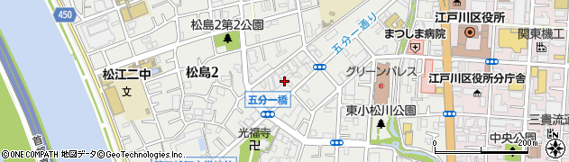 東京都江戸川区松島2丁目34周辺の地図
