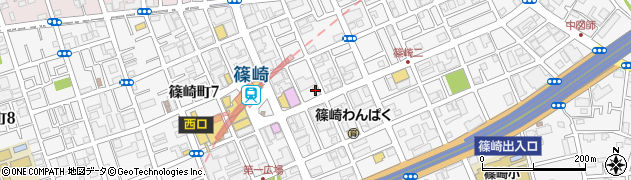 アキバクリーニング篠崎駅前店周辺の地図