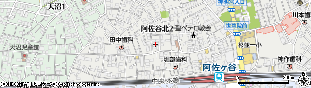東京都杉並区阿佐谷北2丁目20周辺の地図