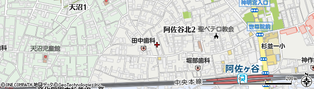 東京都杉並区阿佐谷北2丁目22周辺の地図