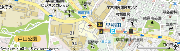 東京都新宿区馬場下町周辺の地図